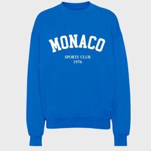 Monaco Blue Crewneck Sweater jet set collection
